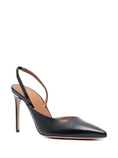 Shop Malone Souliers Gillian 100mm Sling-back Pumps In Black