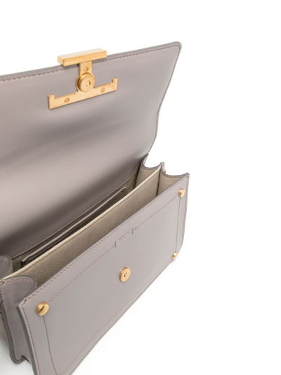 Tod's T Timeless Leather Shoulder Bag In Grey