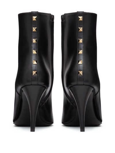 Valentino Garavani Woman Ankle Boots Black Size 8 Leather In Black