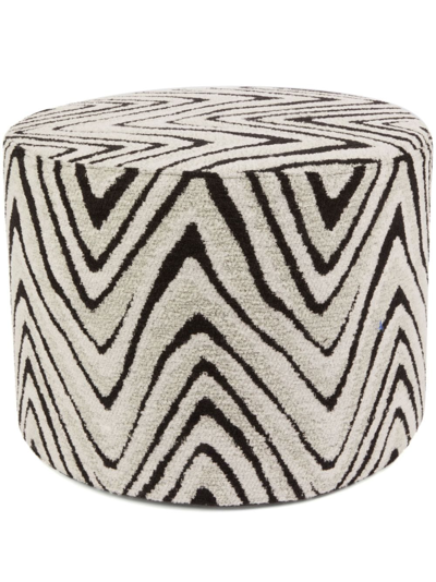 Shop Missoni Savana Cylindrical Pouf In Neutrals