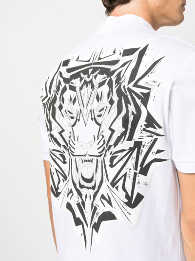 Plein Sport Ss Statement Logo-patch T-shirt In White