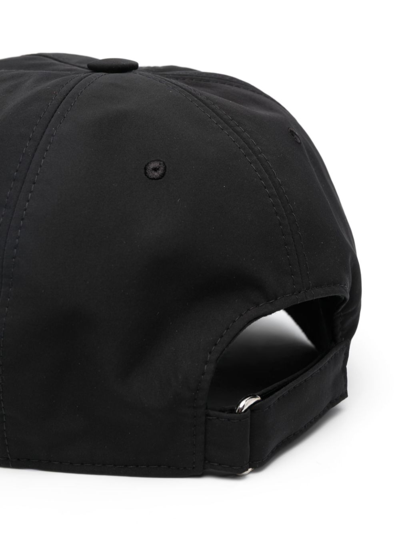 Shop Moncler Logo-patch Cotton Baseball Cap In Black