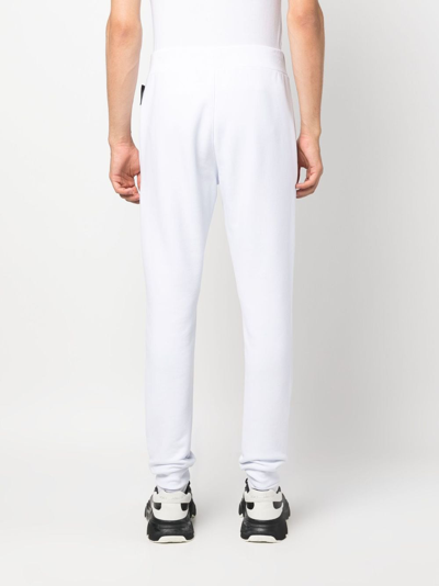 Shop Plein Sport Logo-plaque Cotton Track Pants In White