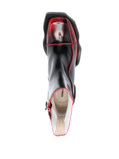 Henrik Vibskov Elle Driver Heel 100mm Leather Boots In Red
