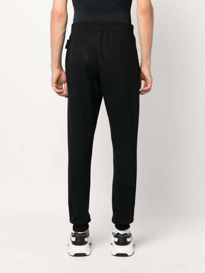Shop Plein Sport Logo-patch Cotton Track Pants In Black