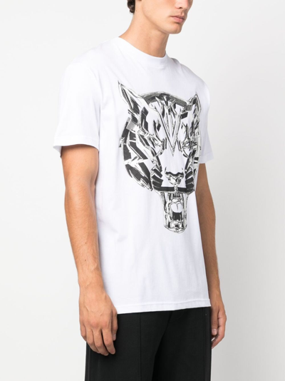 Plein Sport Man T-shirt White Size Xxl Cotton In White