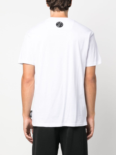 Shop Plein Sport Ss Chrome Tiger Cotton T-shirt In White
