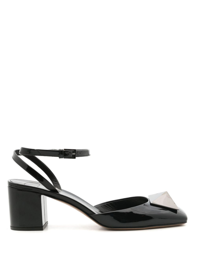 Shop Valentino One Stud Leather Pumps In Black