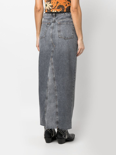Shop 3x1 Charlotte Denim Skirt In Grey