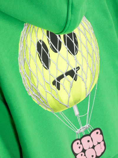 Barrow Logo-print Cotton Hoodie In Green