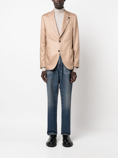 Lardini Distressed Straigh-leg Jeans In Blue
