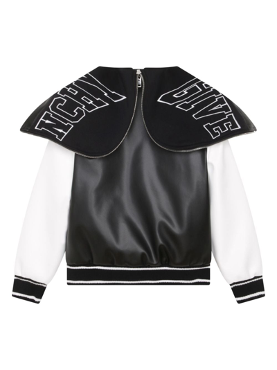 Givenchy Logo-patch Hooded Bomber Jacket In Black