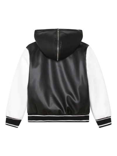 Shop Givenchy Logo-patch Hooded Bomber Jacket In Black