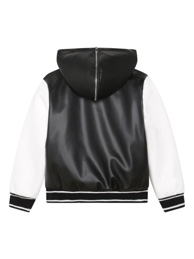 Givenchy Logo-patch Hooded Bomber Jacket In Black