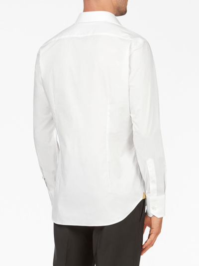 Billionaire Crest-motif Poplin Shirt In White