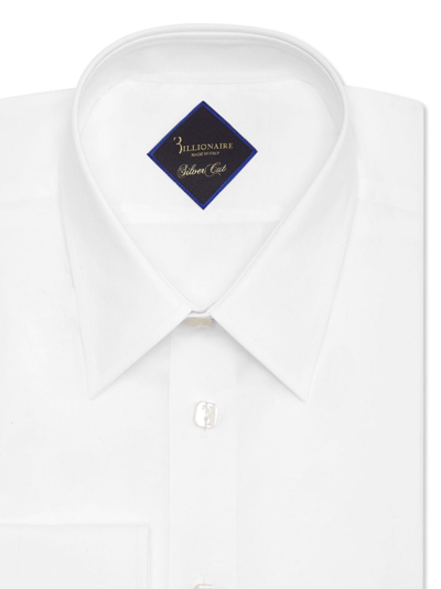 Billionaire Crest-motif Poplin Shirt In White