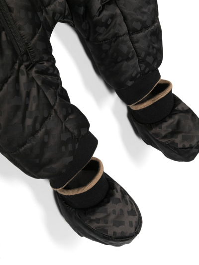 Shop Bosswear Monogram Padded Snowsuit In Black