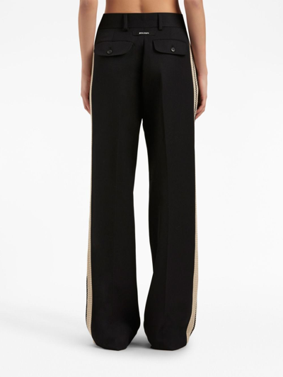 Palm Angels Cropped Track Pants In Black