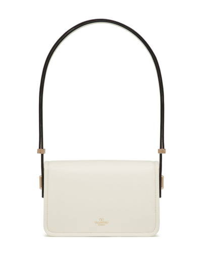 Shop Valentino Small Letter Shoulder Bag In White