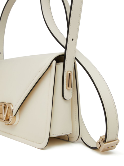 Shop Valentino Small Letter Shoulder Bag In White