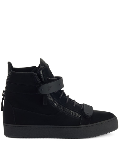 Shop Giuseppe Zanotti Coby High-top Sneakers In Black