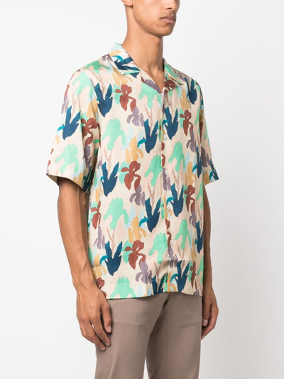 Shop Paul Smith Graphic-print Short-sleeve Shirt In Neutrals