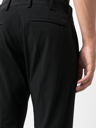 Shop Pt Torino Straight-leg Tailored Trousers In Black