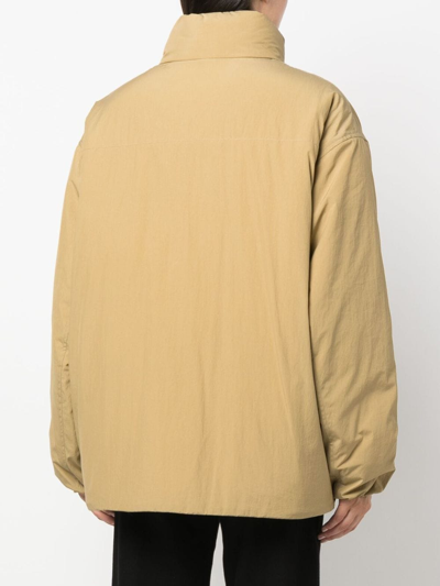 Lemaire Blouson-sleeve Cotton-blend Quilted Jacket In Green