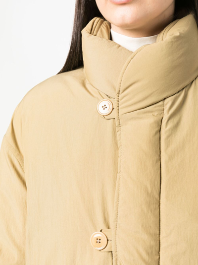 Lemaire Blouson-sleeve Cotton-blend Quilted Jacket In Green
