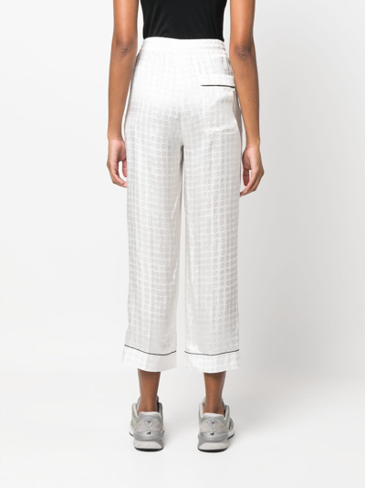 10 Corso Como Circle-motif Straight-leg Trousers In White