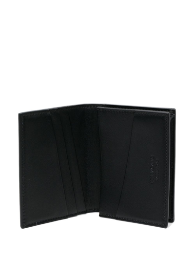 Ferragamo Logo-embossed Leather Cardholder In Black
