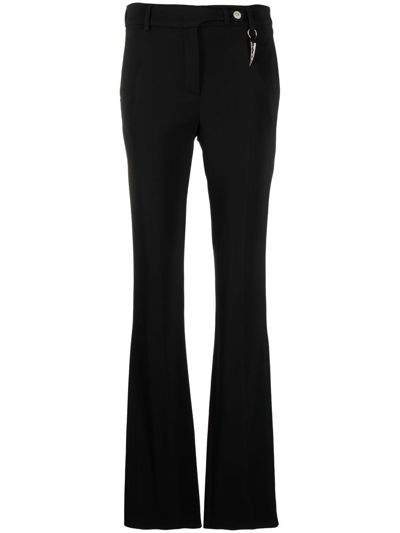 Shop Roberto Cavalli High-waist Bootcut Trousers In Black