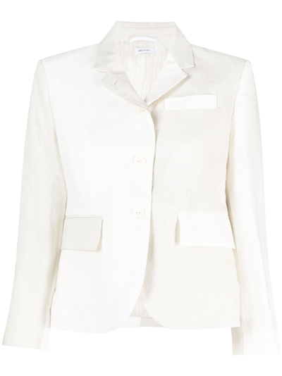 Shop Thom Browne Single-breasted Blazer In White