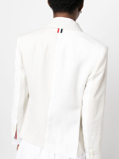 Shop Thom Browne Single-breasted Blazer In White