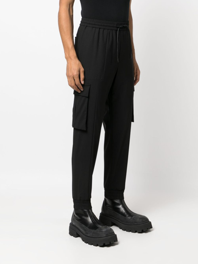 Shop Juunj Tapered-leg Track Pants In Black