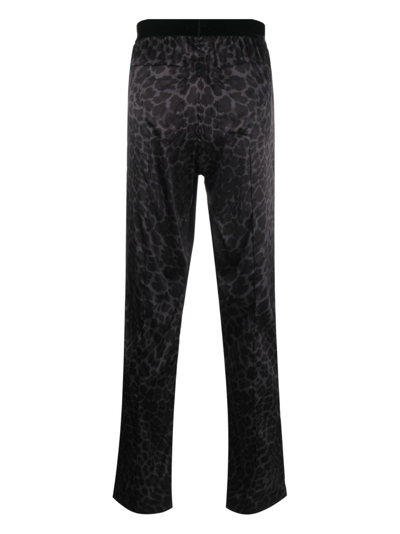 Tom Ford Reflective Leopard Print Pyjamas In Black