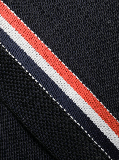Shop Thom Browne Rwb-stripe Wool Tie In Blue