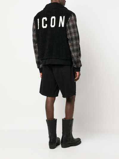 Dsquared2 Icon Bomber Jacket In Black