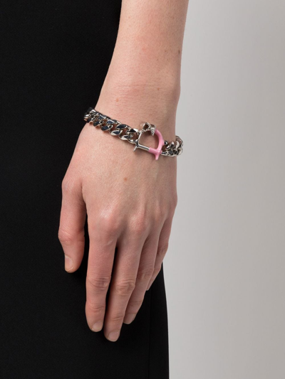 Shop Dsquared2 D-charm Chain Bracelet In Silver
