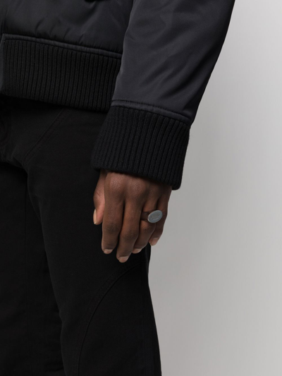 Dsquared2 Logo-engraved Burnished-finish Ring In Silver