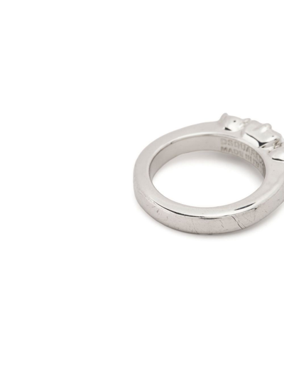 Shop Dsquared2 Crystal-embellished Ring In Silver