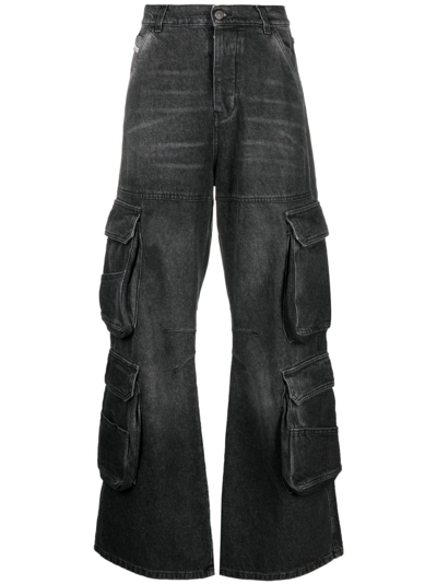 Shop Diesel 1996 D-sire 0hlaa Straight-leg Jeans In Black