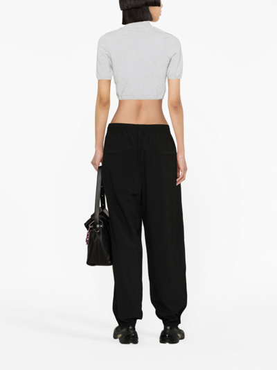 Alexander Wang Embossed Logo Pants In Black