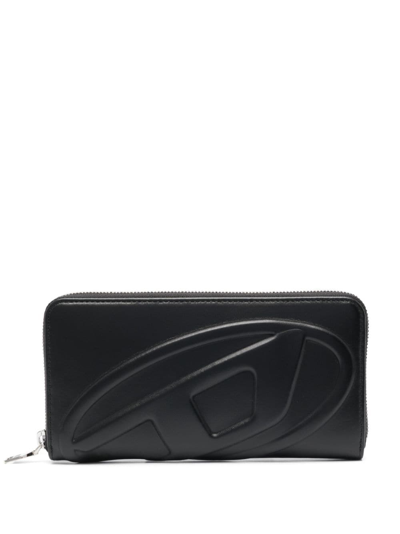Shop Diesel D-vina Continental Wallet In Black