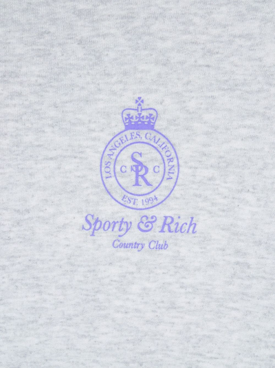Sporty And Rich Crown Motif-print Sweatshirt In Grey