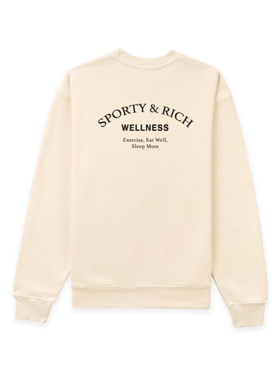 Shop Sporty And Rich Wellness Studio Graphic-print Sweatshirt In Neutrals