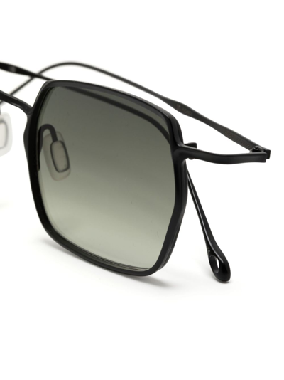 Shop Rigards Gradient-lenses Square-frame Sunglasses In Black
