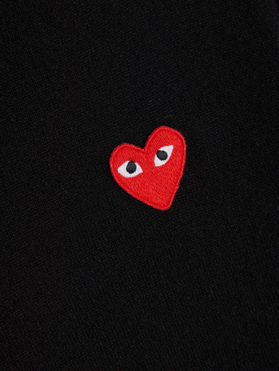 Shop Comme Des Garçons Play Logo-patch Cotton Jumper In Black