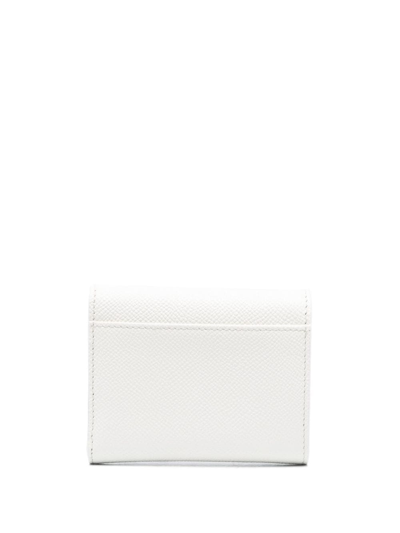 Shop Maison Margiela Four-stitch Leather Wallet In White