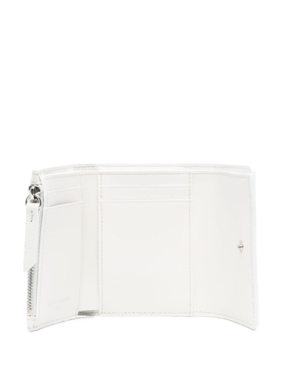 Shop Maison Margiela Four-stitch Leather Wallet In White